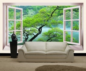 Tranh dán tường Khung Cửa Sổ